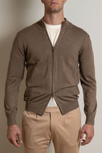Cardigan Full Zip Beige