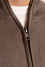 Cardigan Full Zip Beige