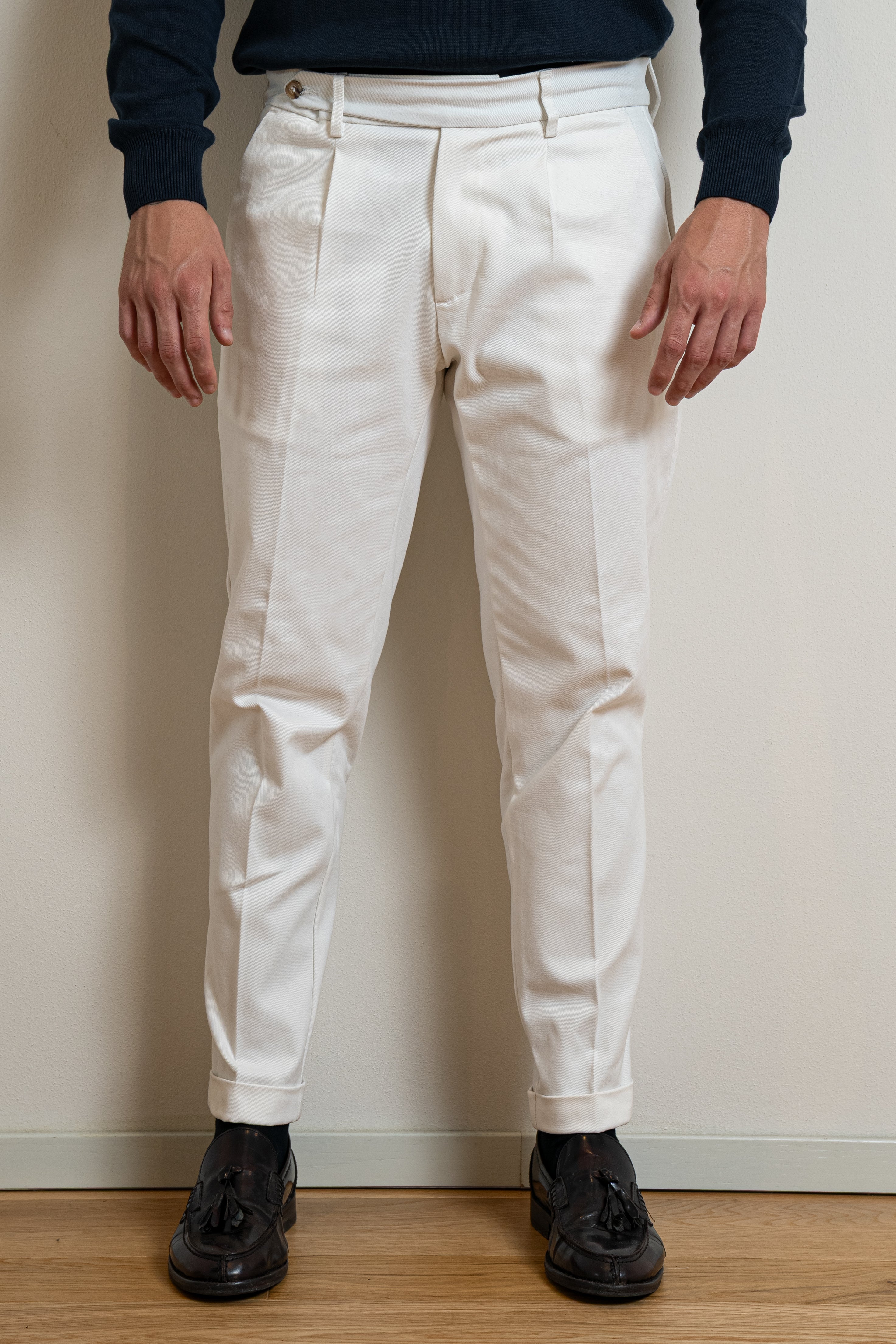Pantalone Stile Classico Bianco