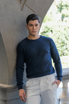 Maglioncino Girocollo Blu Navy