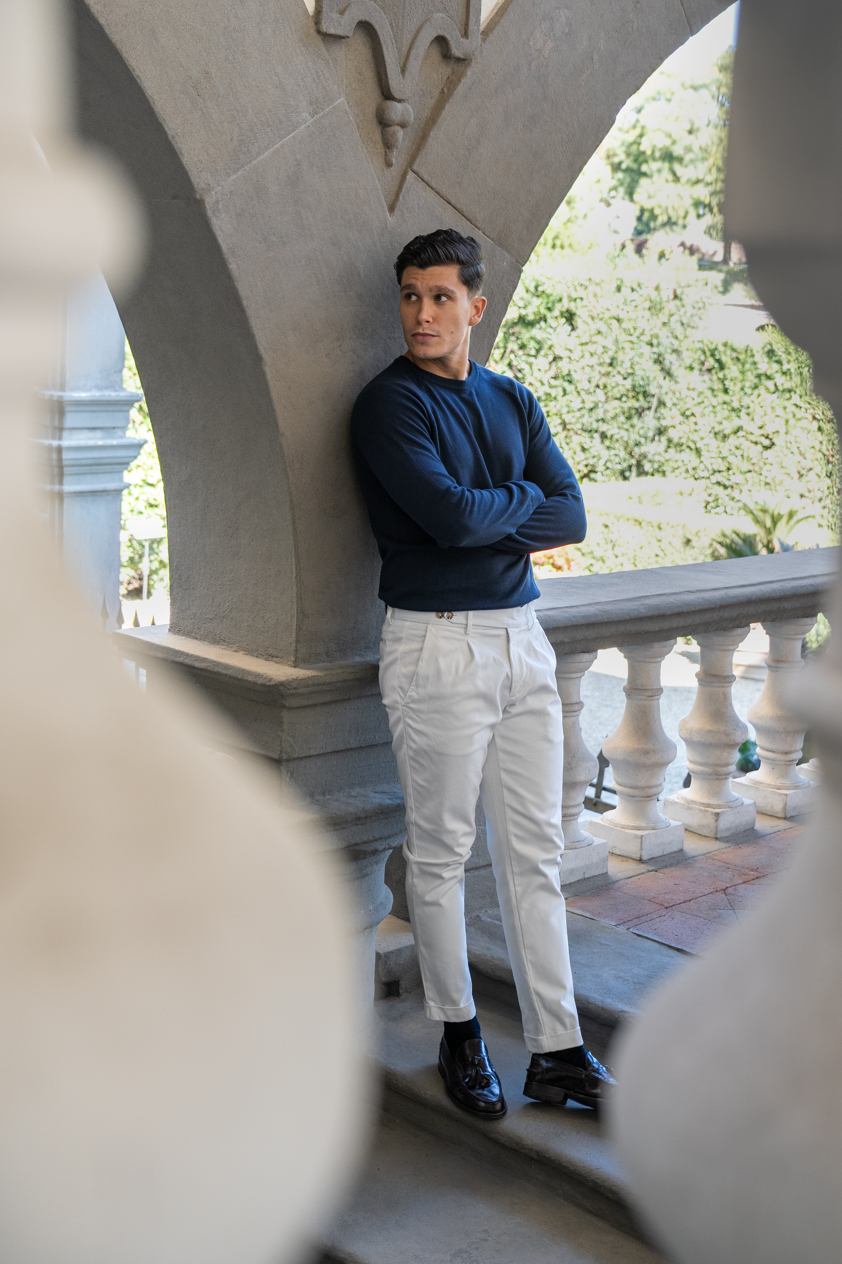 Pantalone Stile Classico Bianco