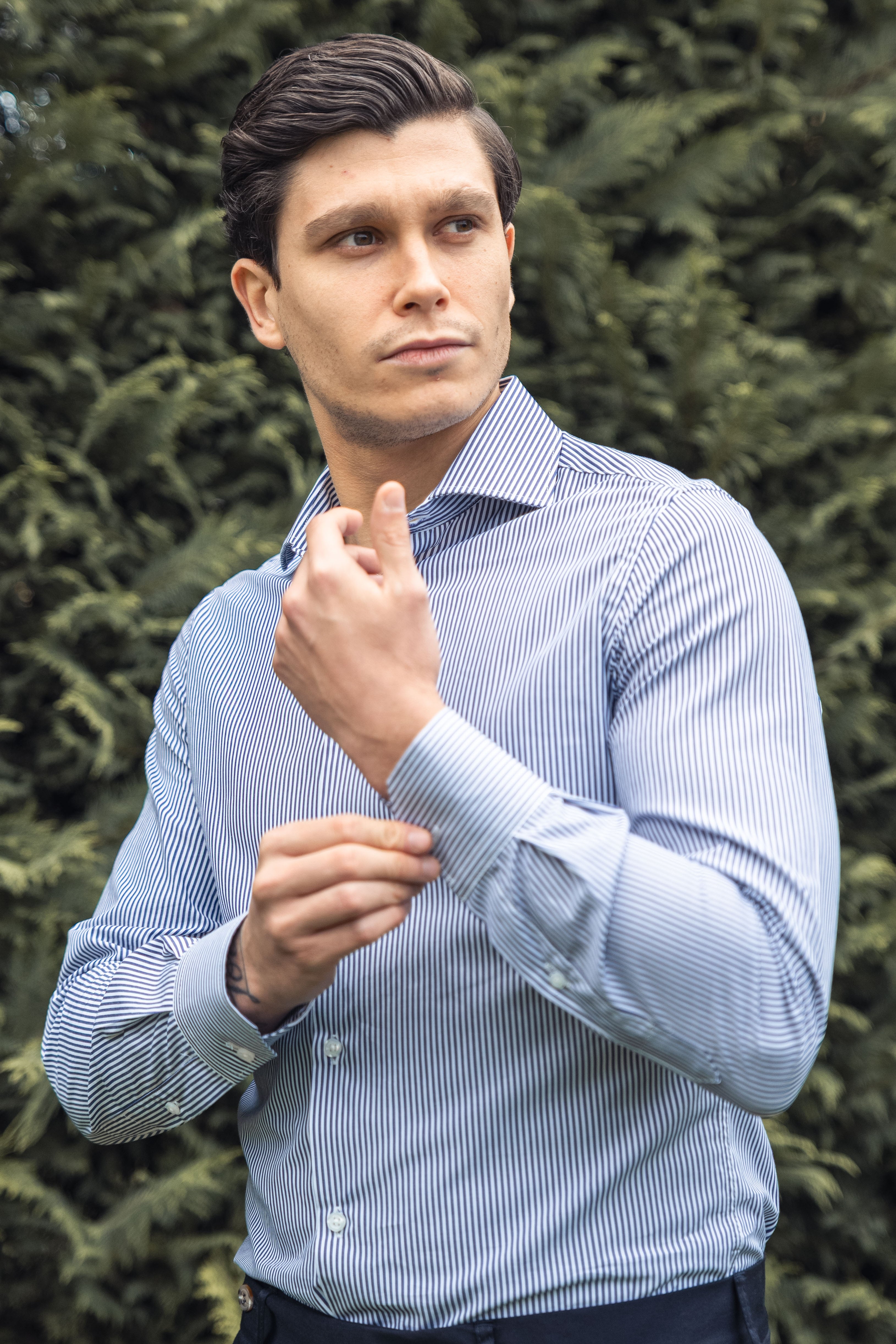 Camicia Bacchettata Blu navy