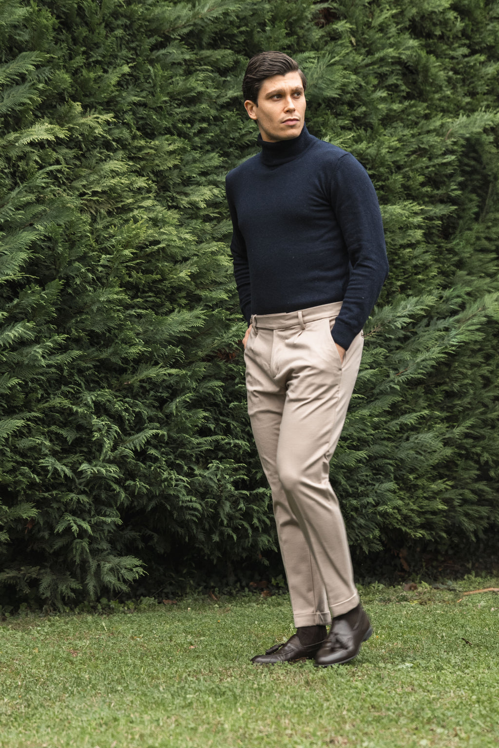 Pantalone Stile Classico Beige