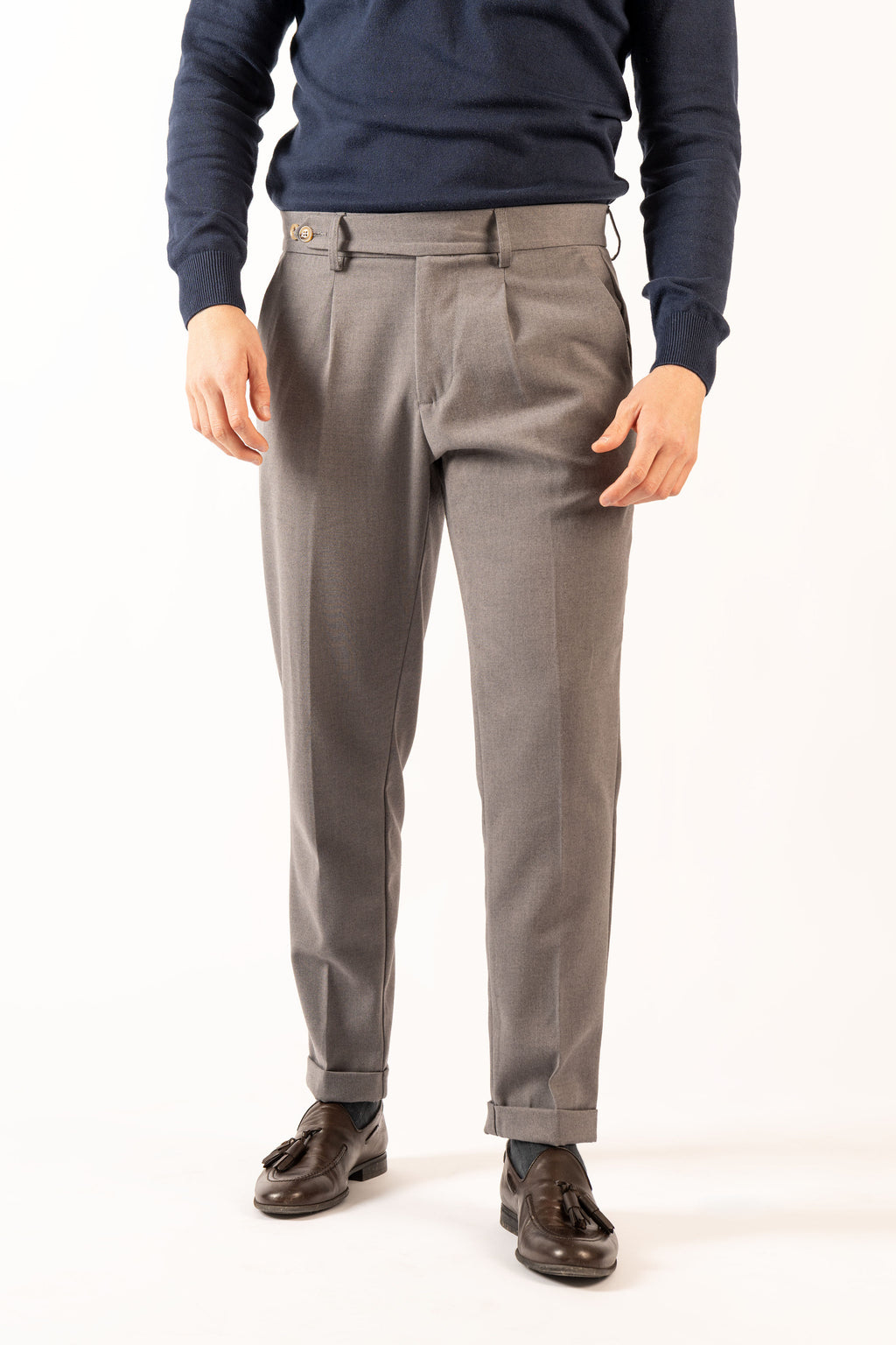 Pantalone Stile Classico Grigio