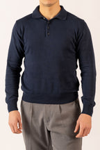 Polo Quattro Bottoni Blu navy