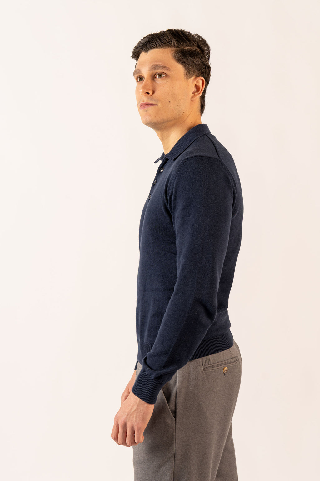 Polo Quattro Bottoni Blu navy