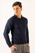 Polo Quattro Bottoni Blu navy