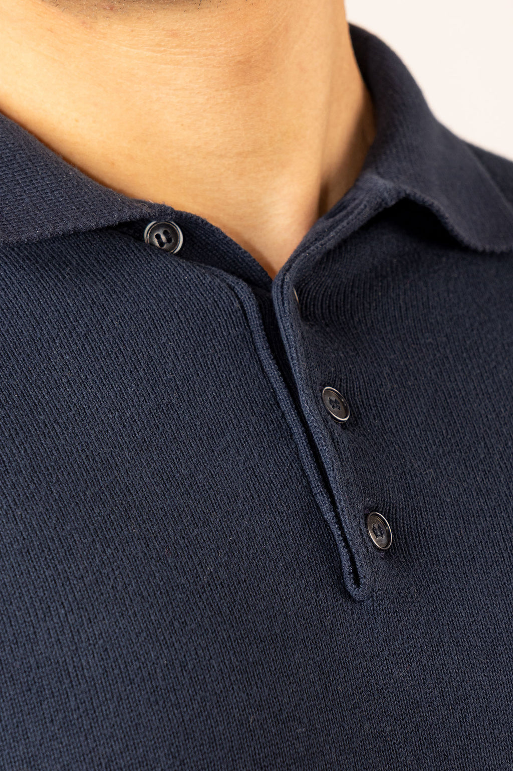 Polo Quattro Bottoni Blu navy