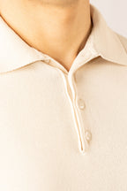 Polo Quattro Bottoni Crema