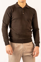 Polo Quattro Bottoni Moro