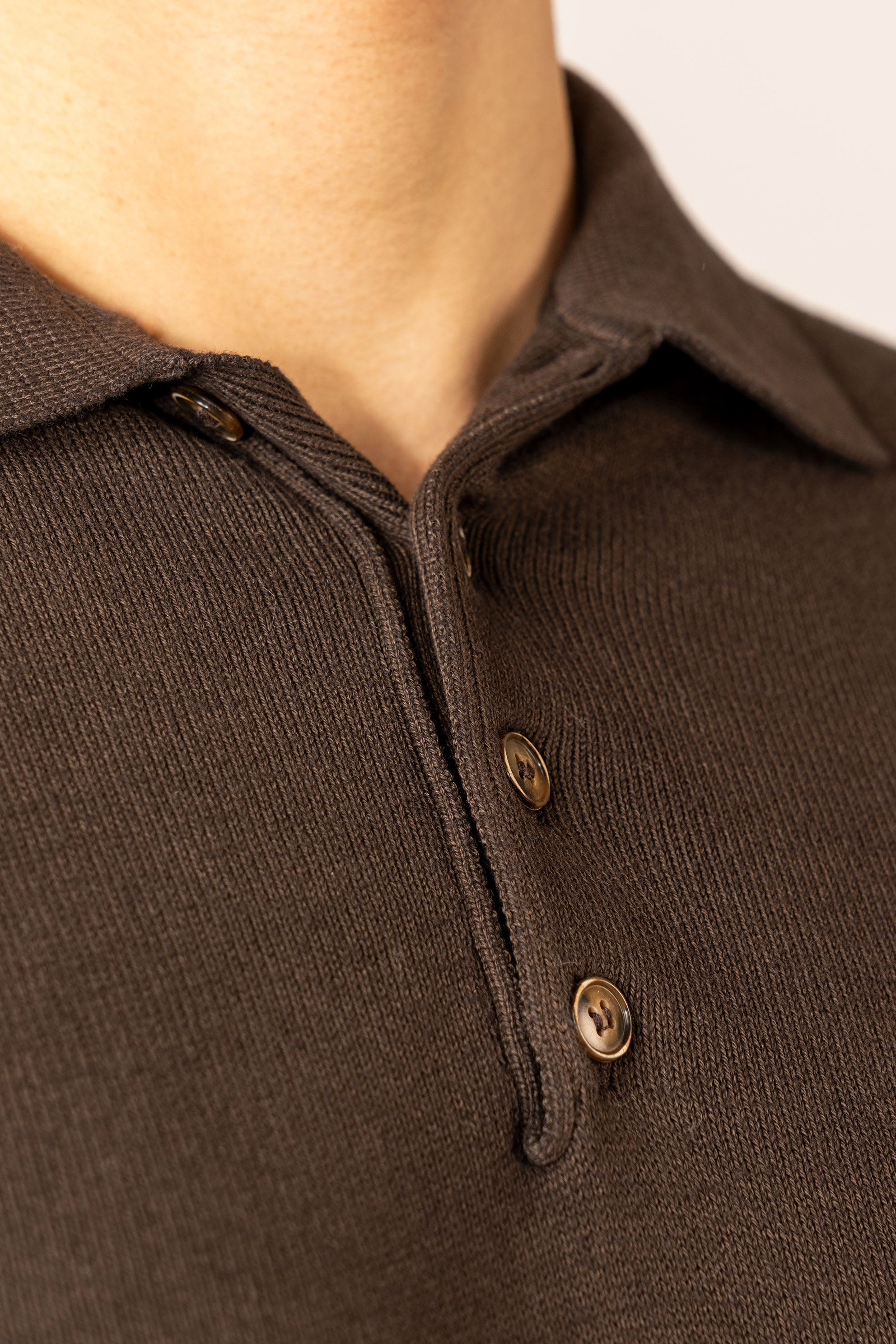 Polo Quattro Bottoni Moro