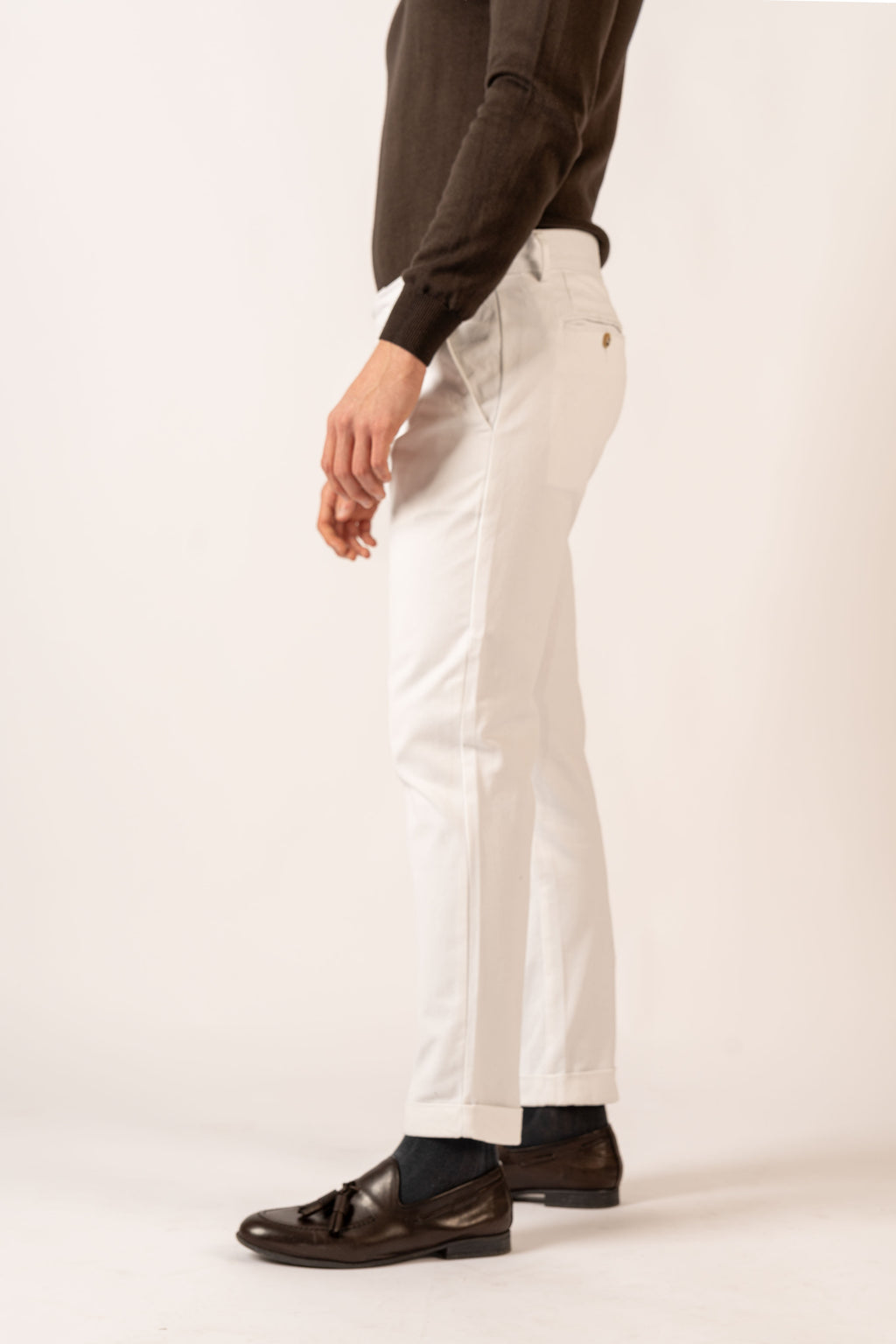 Pantalone Stile Classico Bianco