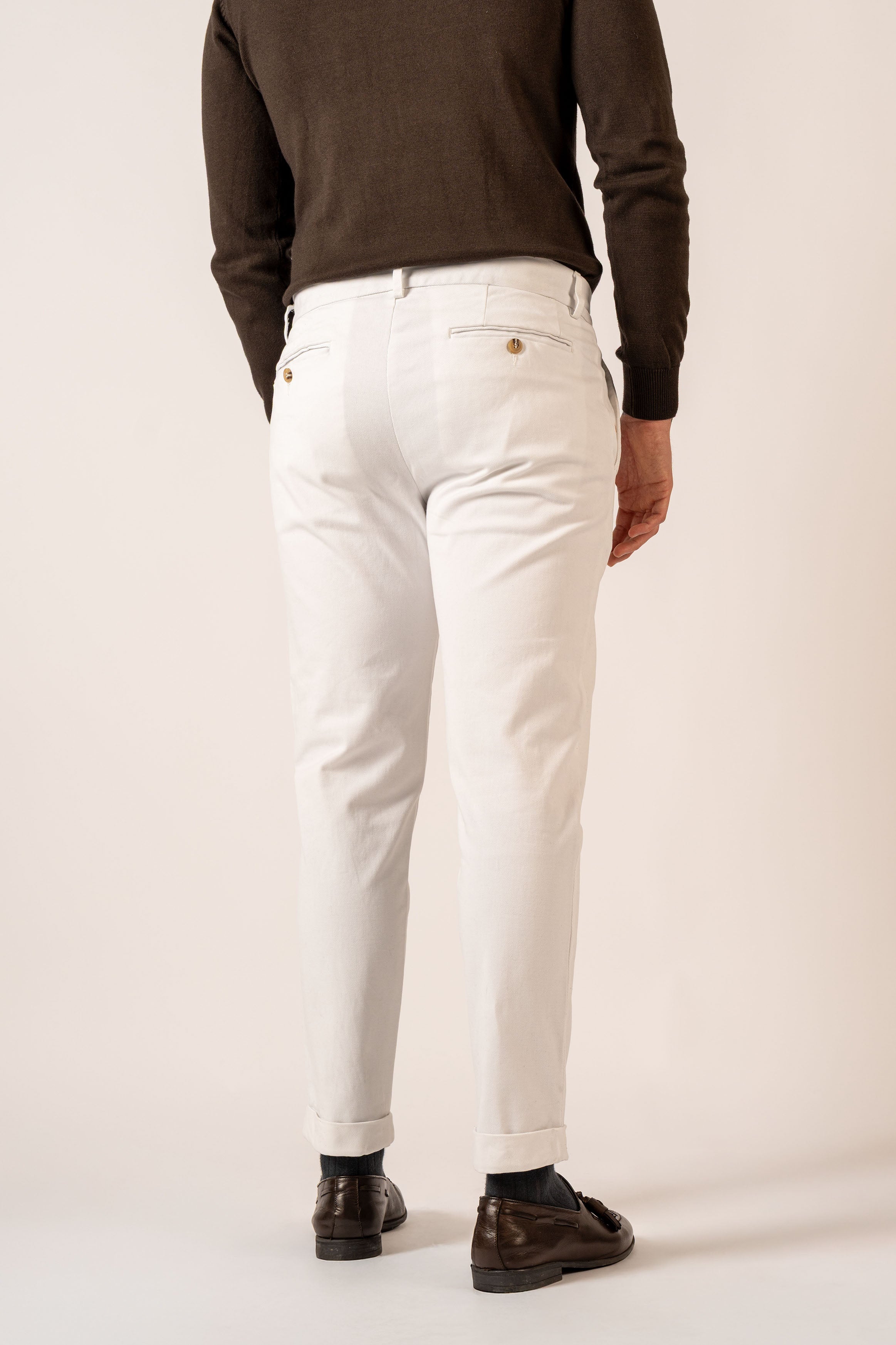 Pantalone Stile Classico Bianco