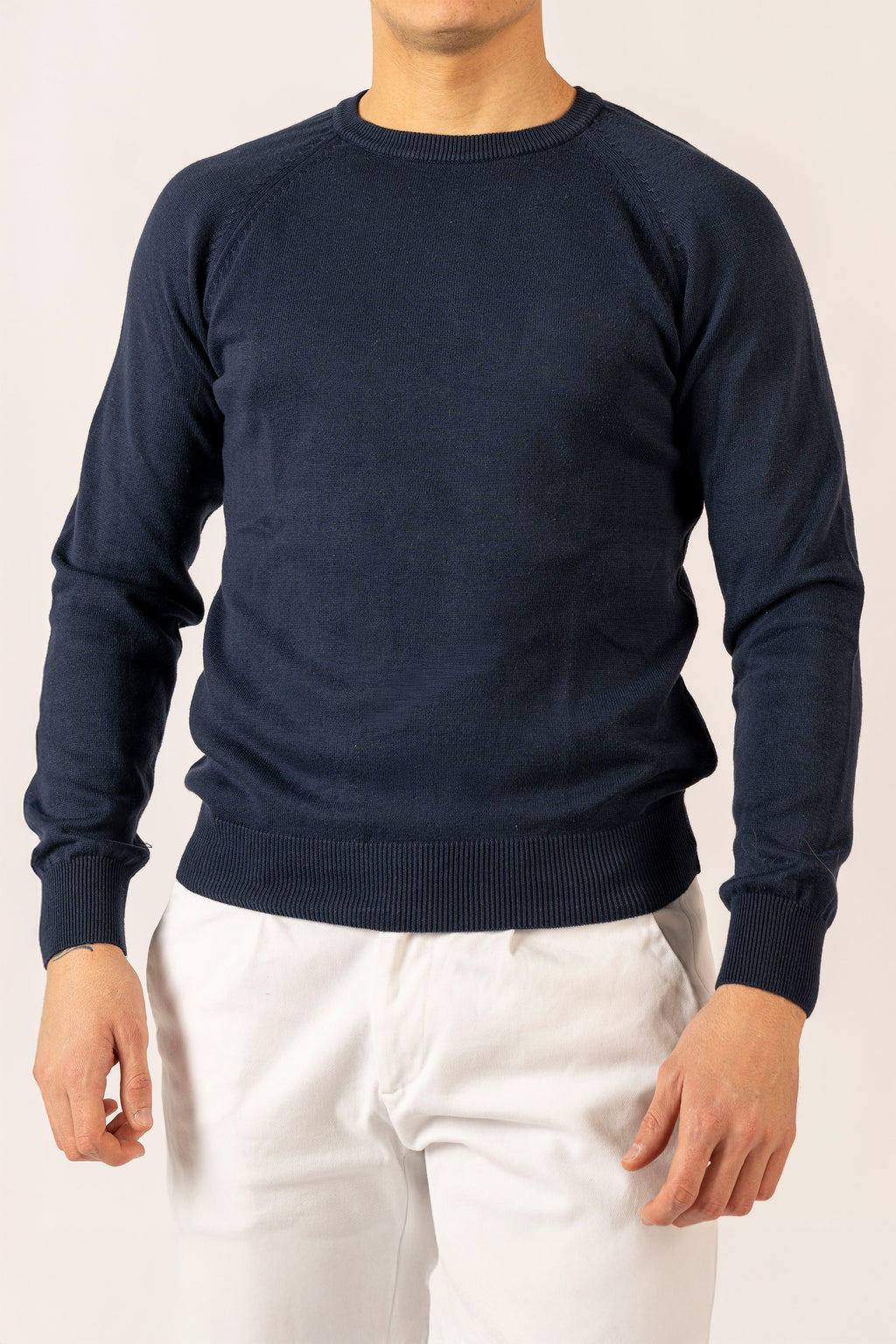 Maglioncino Girocollo Blu Navy