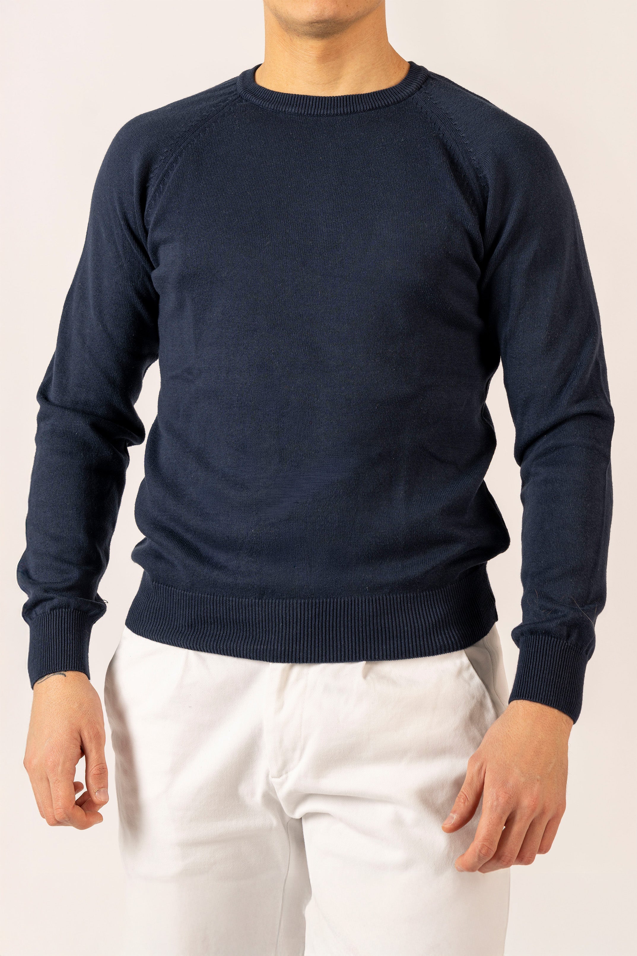 Maglioncino Girocollo Blu Navy