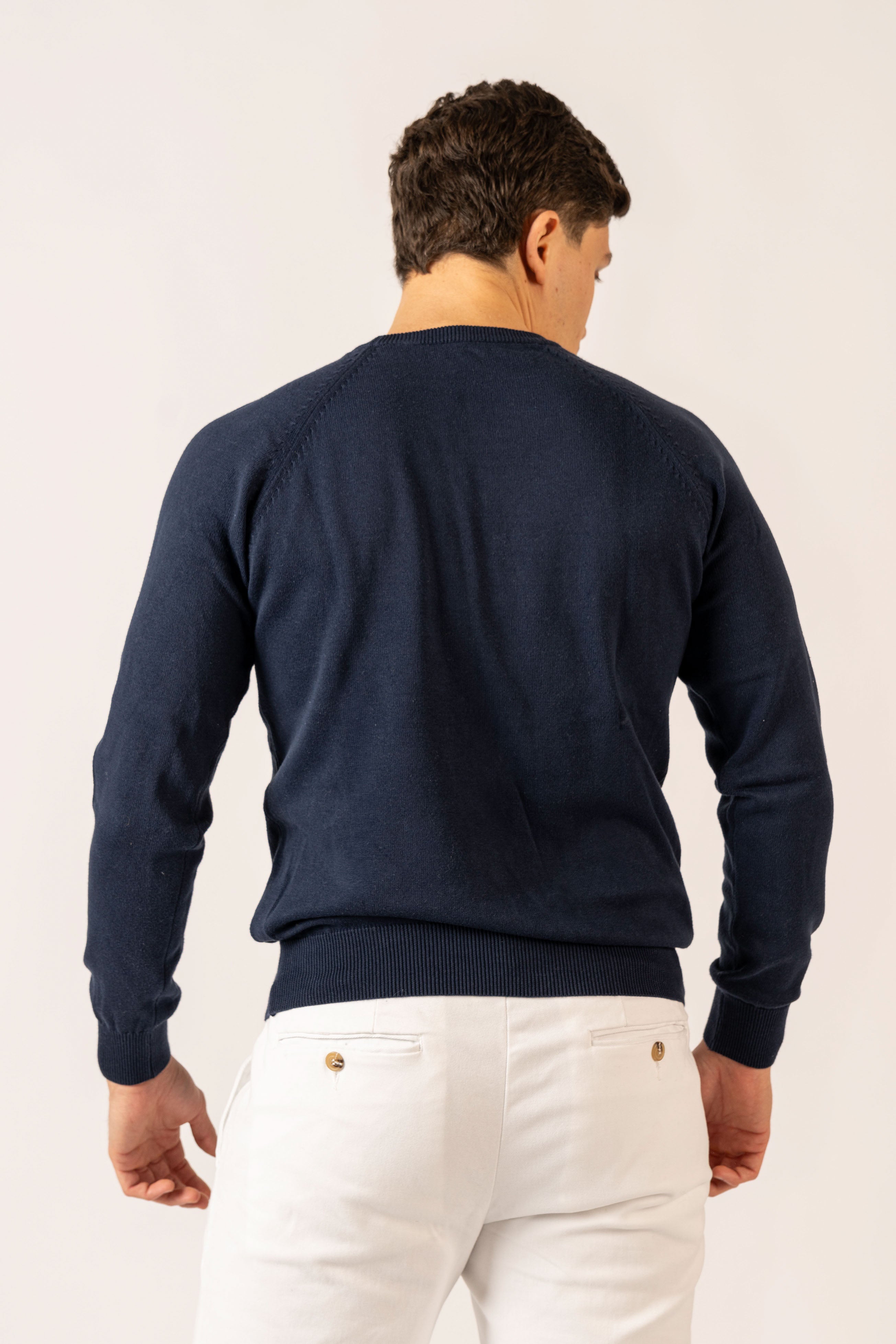 Maglioncino Girocollo Blu Navy