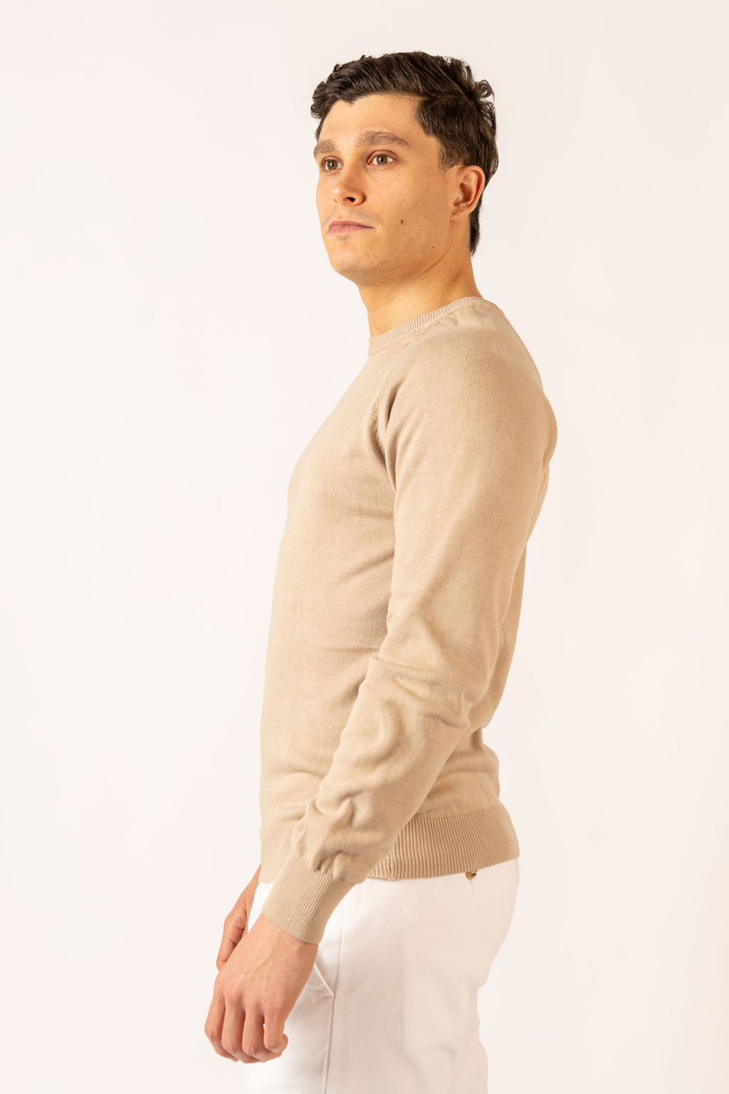 Maglioncino Girocollo Beige