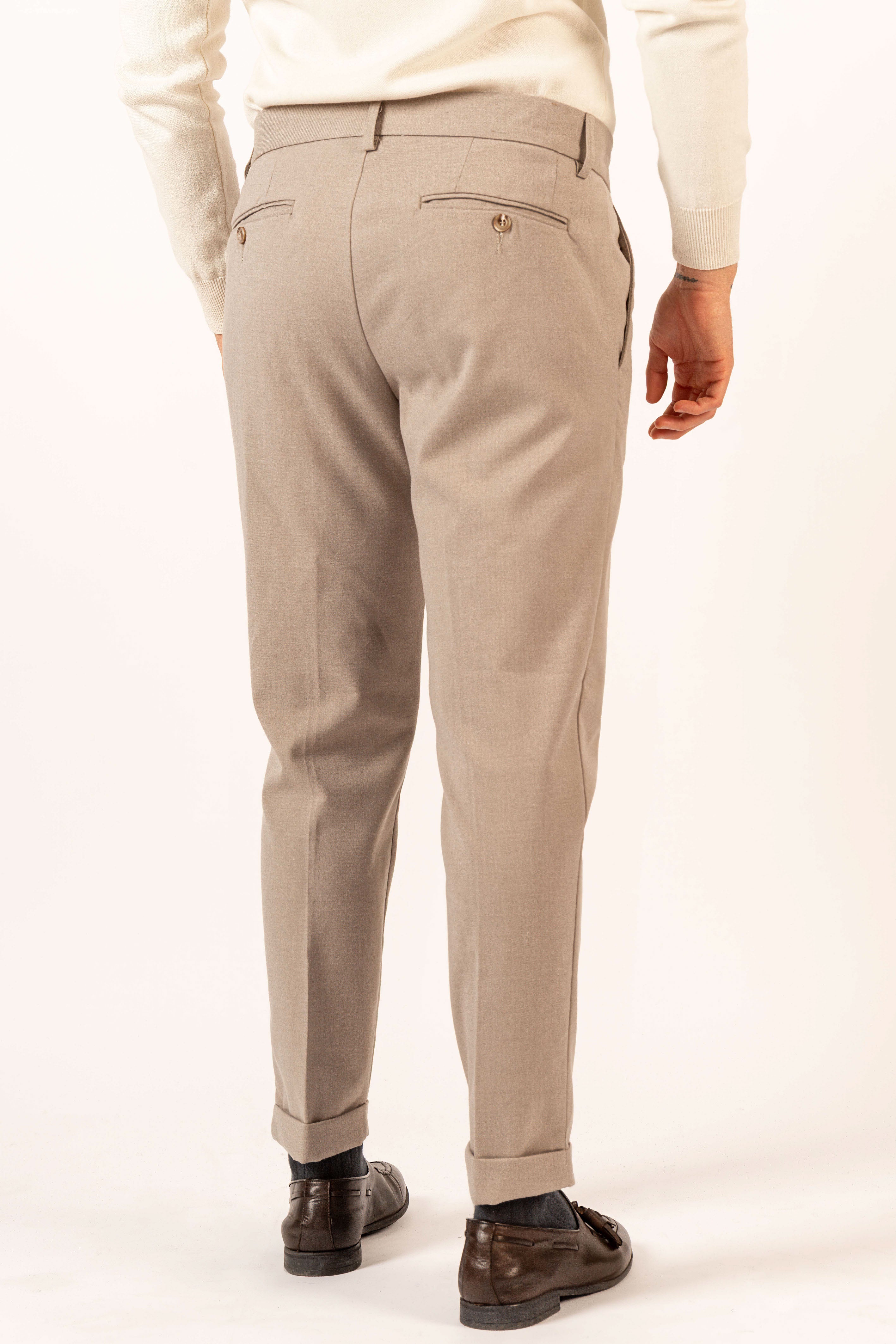 Pantalone Stile Classico Beige
