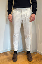 Pantalone Velluto Bianco