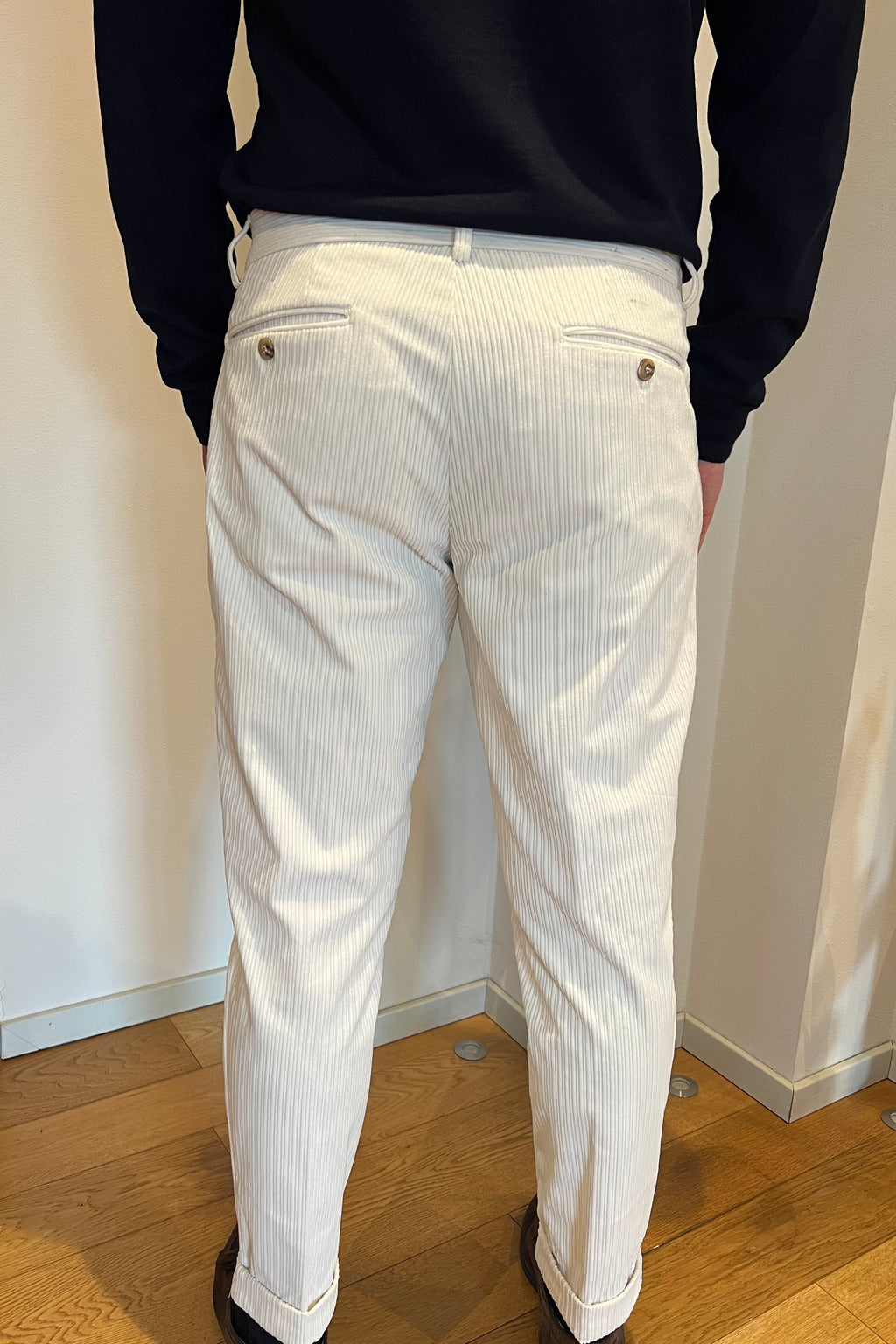 Pantalone Velluto Bianco