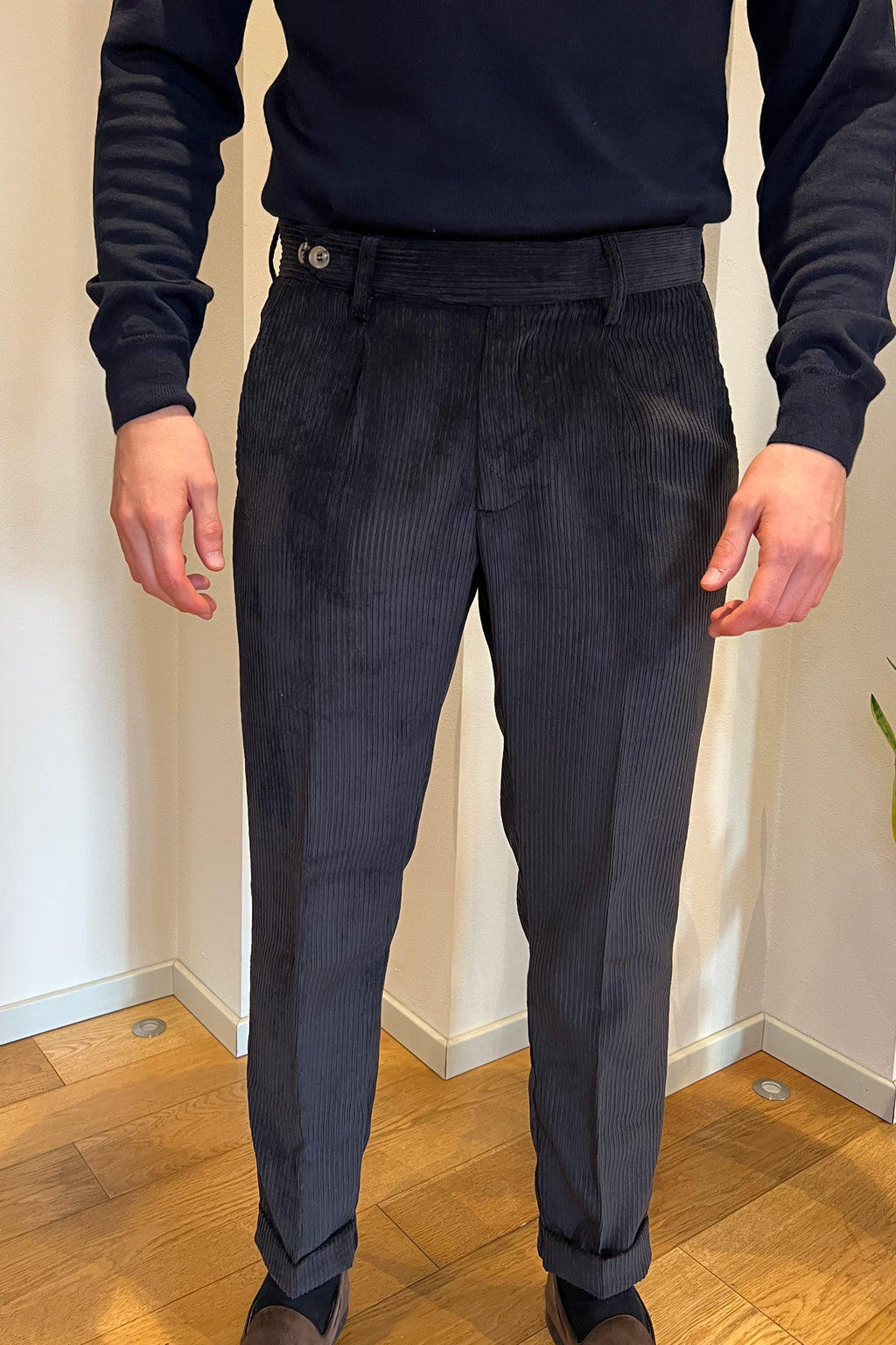Pantalone Velluto Blu navy