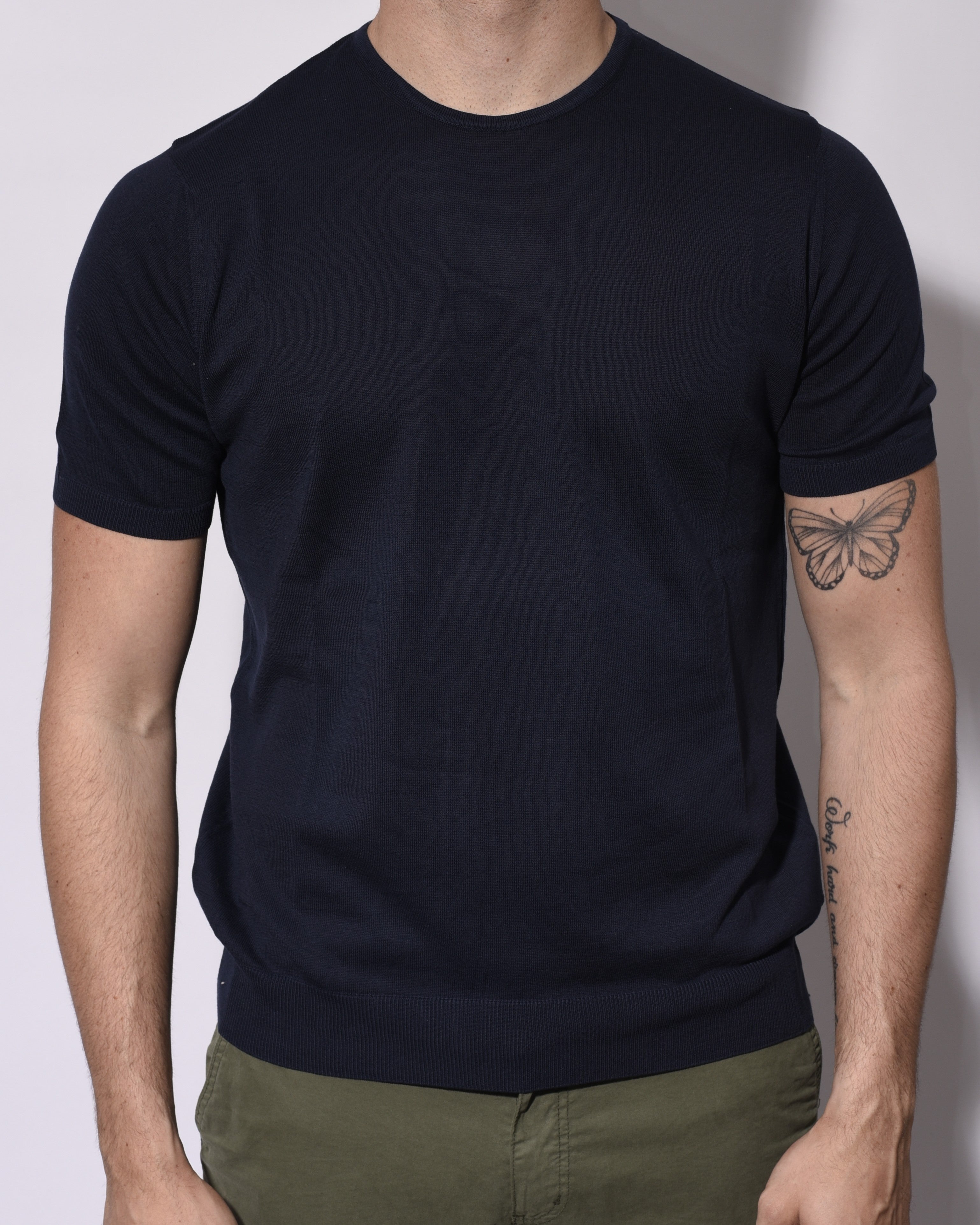 T-shirt Filo Cotone Blu Navy