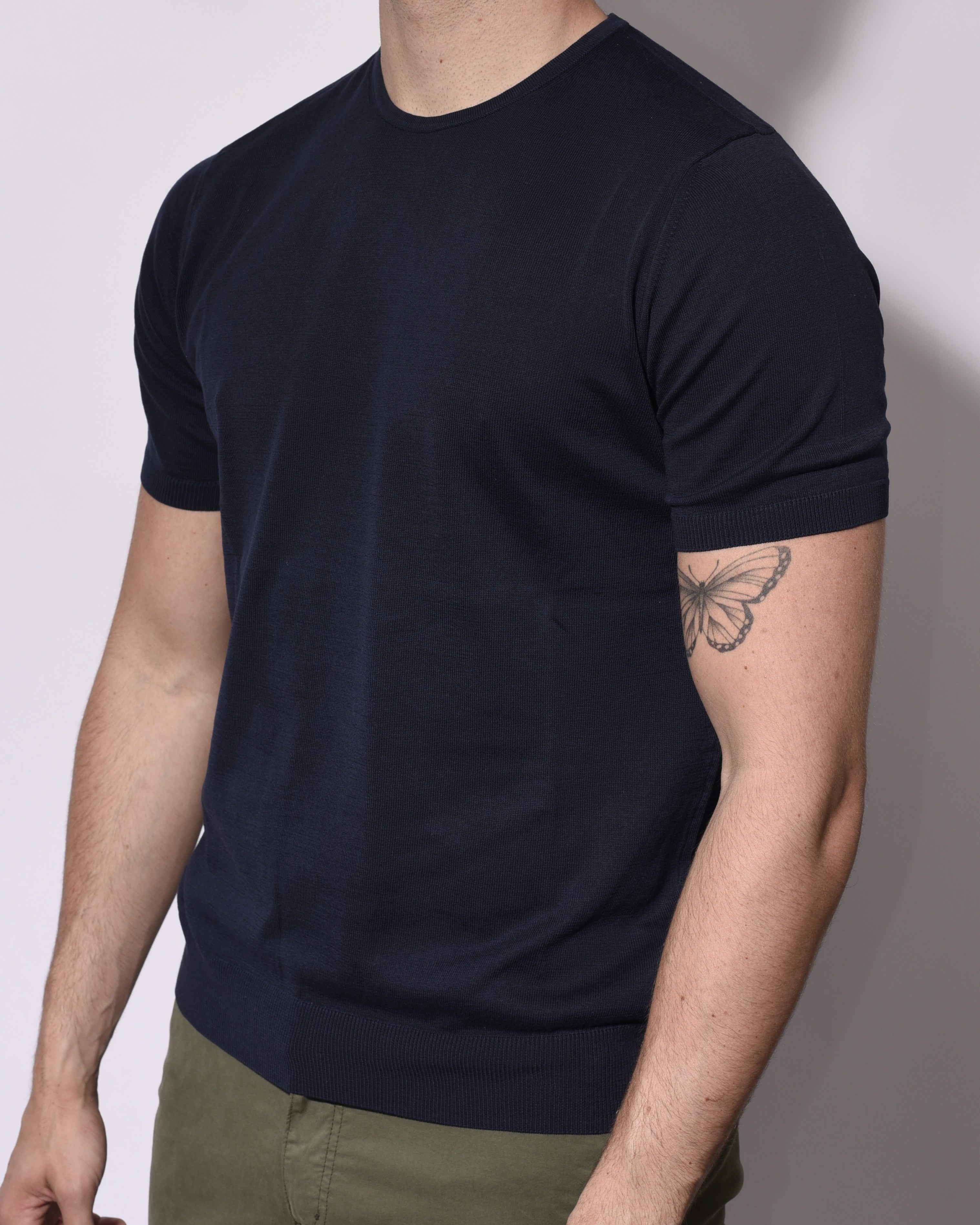 T-shirt Filo Cotone Blu Navy